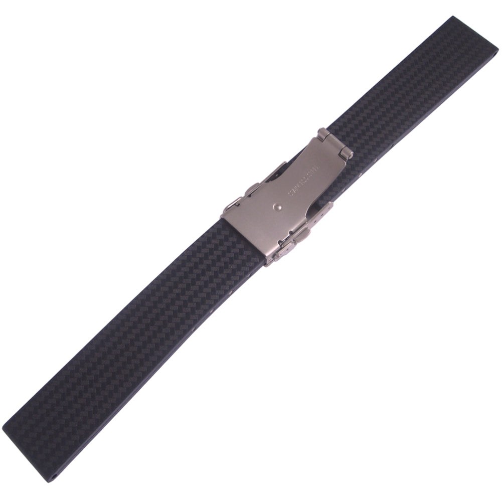 Bonetto Cinturini 400 GT Night Blue Rubber Watch Strap - Holben's Fine Watch Bands