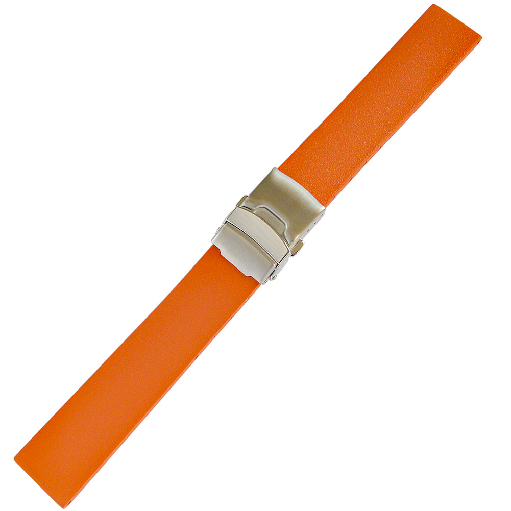 Bonetto Cinturini 400 GT Orange Rubber Watch Strap - Holben's Fine Watch Bands