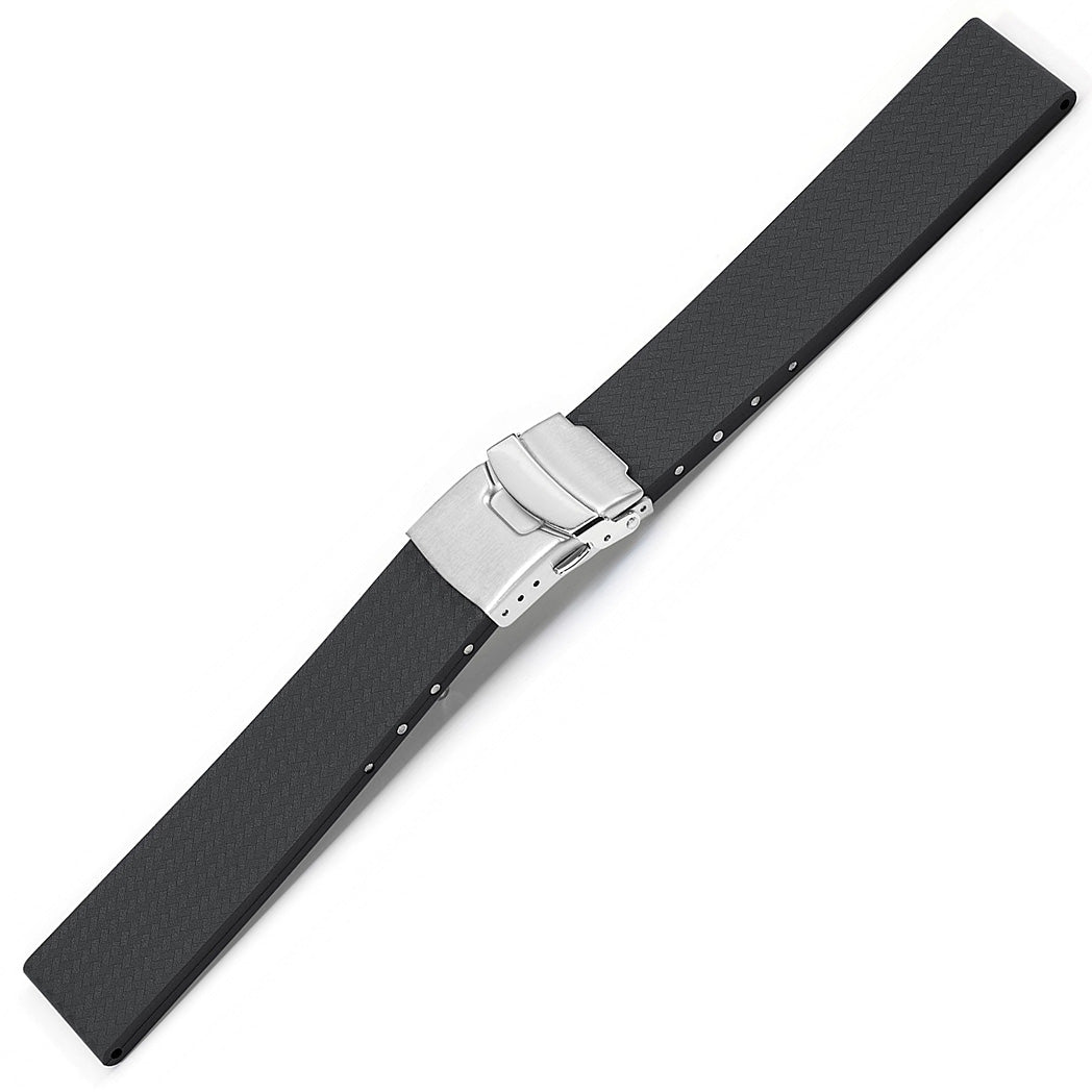 Bonetto Cinturini 400 CT Dark Grey Rubber Watch Strap - Holben's