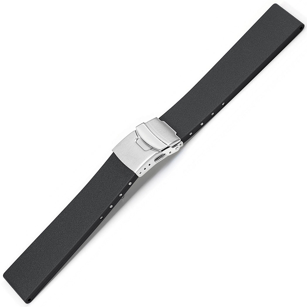 Bonetto Cinturini 400 GT Dark Grey Rubber Watch Strap - Holben's
