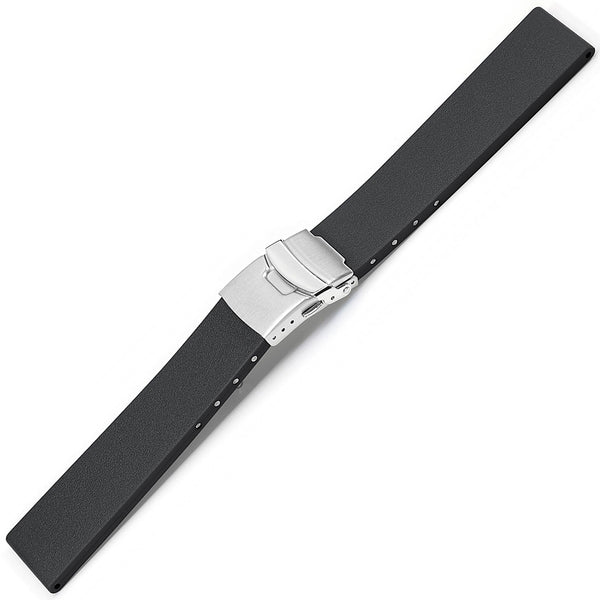 Bonetto Cinturini 400 GT Dark Grey Rubber Watch Strap - Holben's