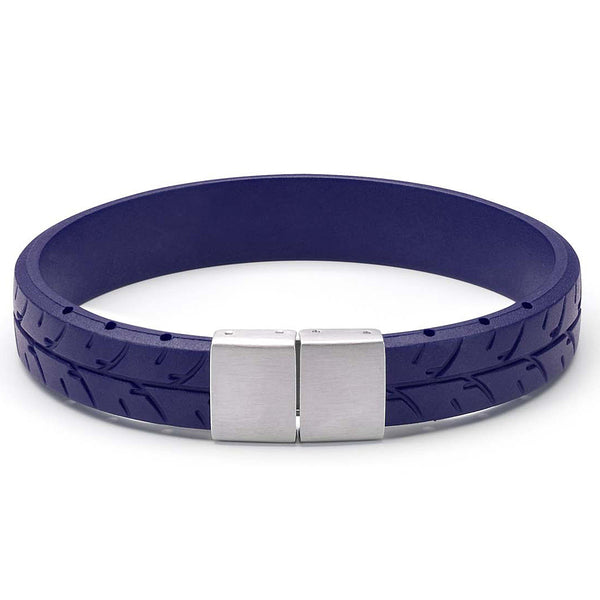 Bonetto Cinturini BON 3 Blue Rubber Bracelet-Holben's Fine Watch Bands