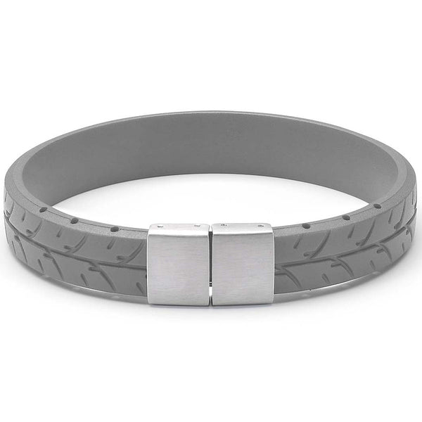 Bonetto Cinturini BON 3 Light Grey Rubber Bracelet-Holben's Fine Watch Bands