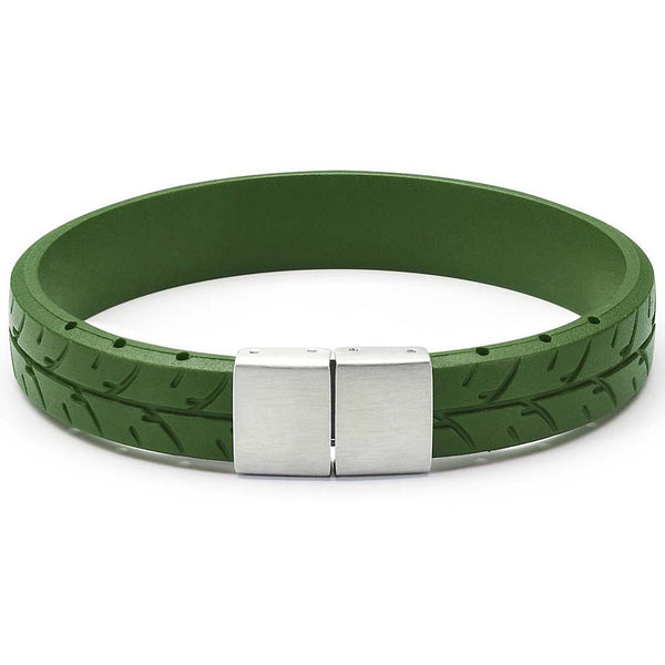 Bonetto Cinturini BON 3 Military Green Rubber Bracelet-Holben's
