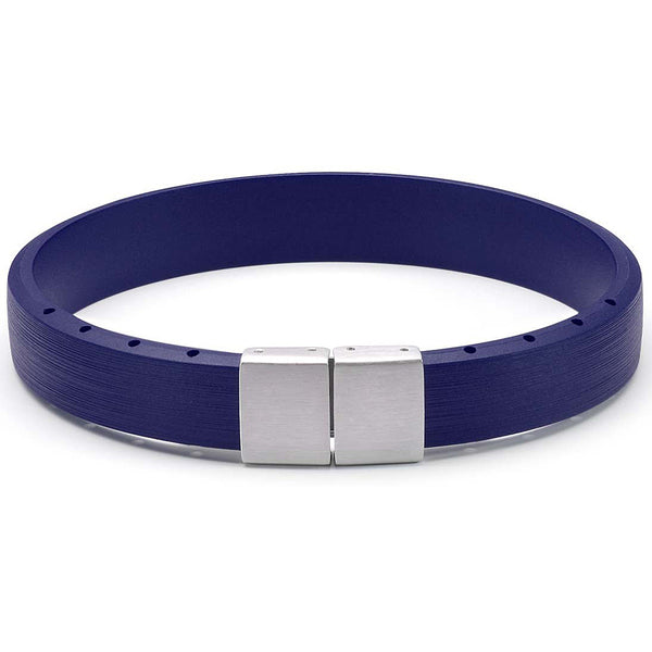 Bonetto Cinturini BON 5 Blue Rubber Bracelet-Holben's Fine Watch Bands