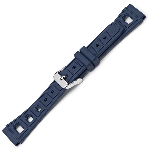 Bonetto Cinturini 295 Blue 294 Rubber Watch Strap | Holben's