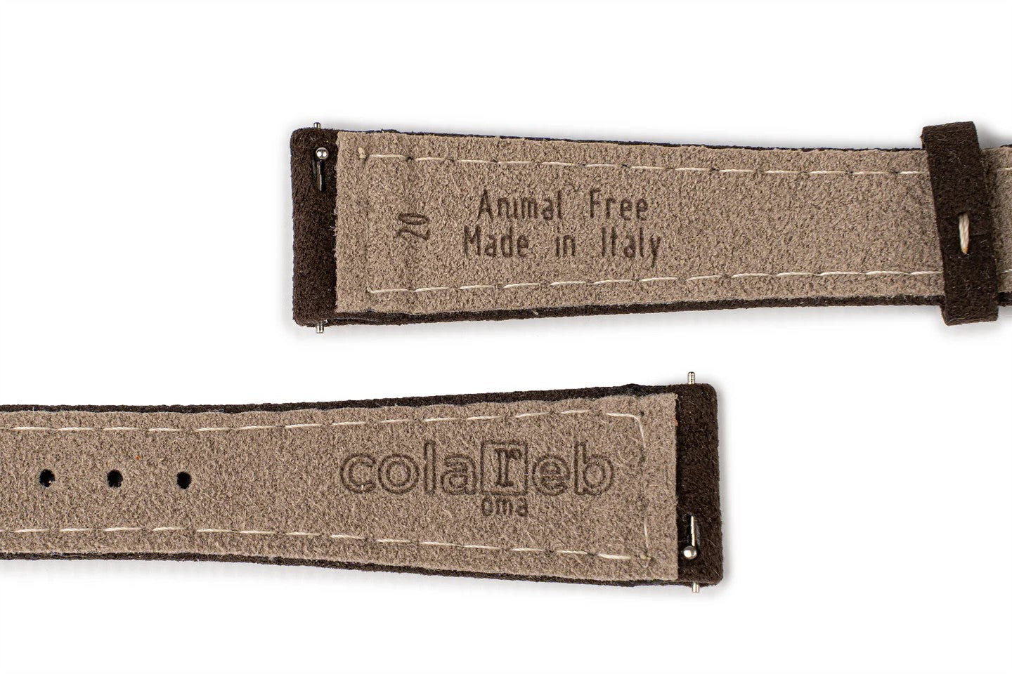 ColaReb Alcantara Vegan Leather Watch Strap Brown - Holben's