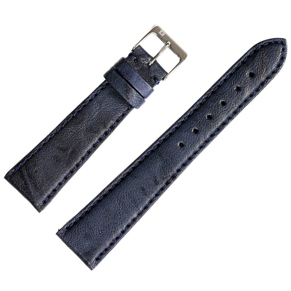 ColaReb Essential Blue Leather Quick Release Watch Strap