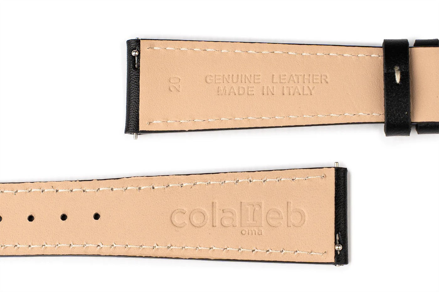 ColaReb Leonardo Leather Watch Strap Black - Holben's