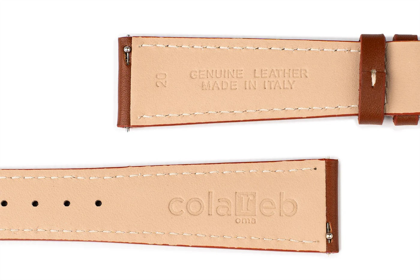 ColaReb Leonardo Leather Watch Strap Brown - Holben's