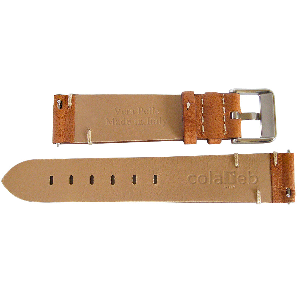 ColaReb Matera Brown Sheepskin Leather Watch Strap | Holben's