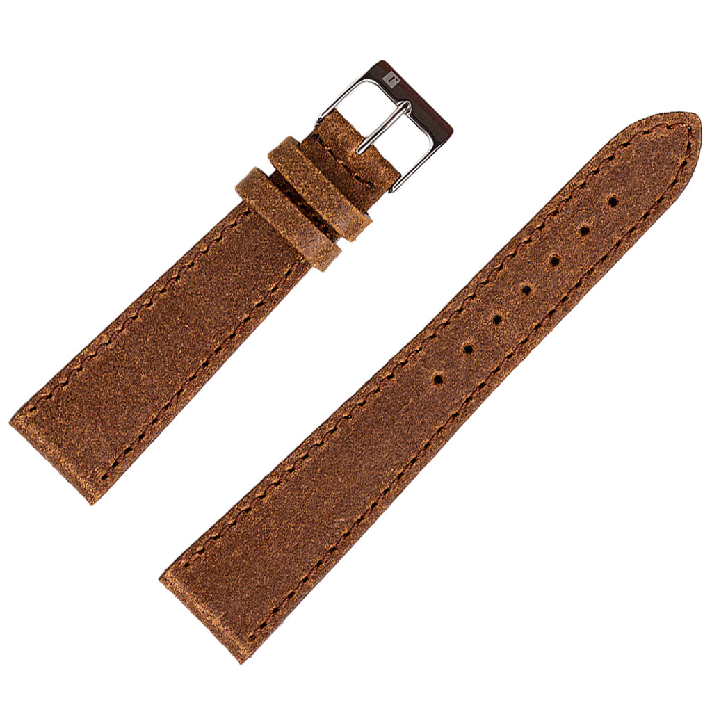 ColaReb Spoleto Stitching Brown Leather Watch Strap - Holben's Fine Watch Bands