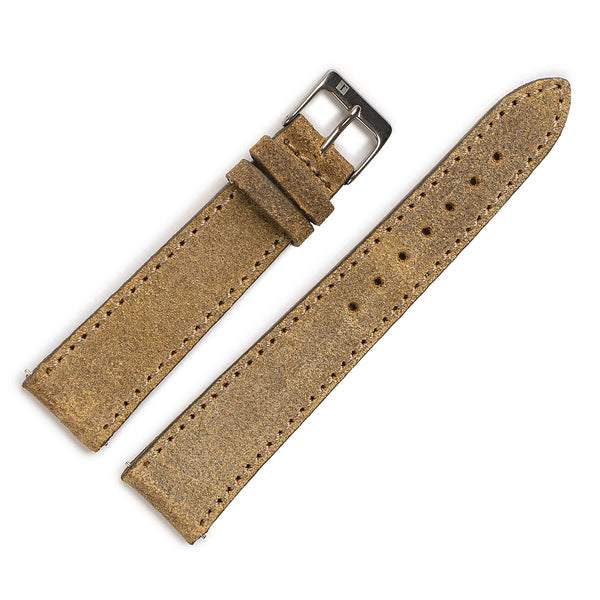 ColaReb Spoleto Stitching Leather Watch Strap Swamp - Holben's