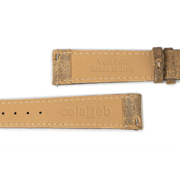 ColaReb Spoleto Stitching Leather Watch Strap Swamp - Holben's