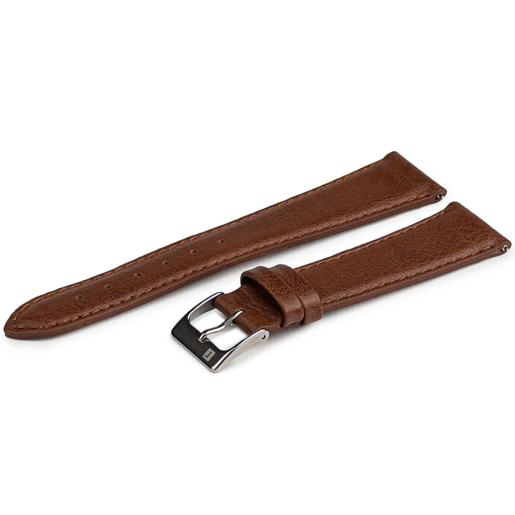 Dark Blue Epi Leather Watch Strap, Curved Quick Release