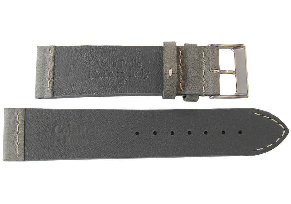 ColaReb Venezia Grey Leather Watch Strap | Holben's