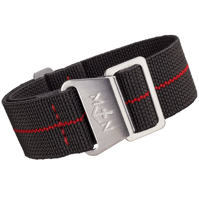 Erika's Originals Black Ops Red MN elastic textile watch strap
