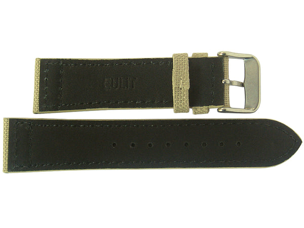 EULIT Canvas Tan Watch Strap - Holben's Fine Watch Bands