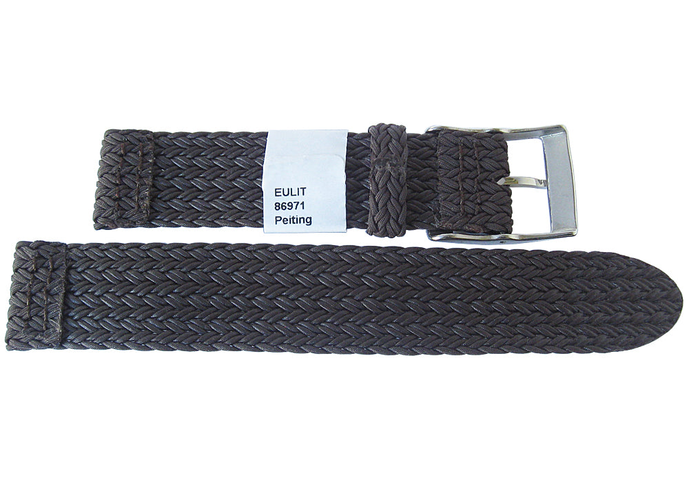 EULIT Perlon Palma Pacific Brown Watch Strap - Holben's Fine Watch Bands