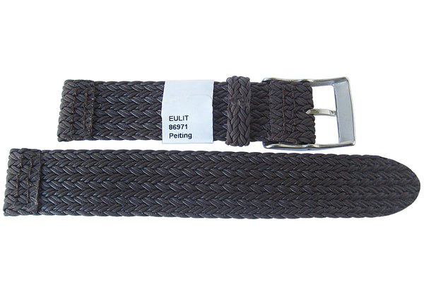 EULIT Perlon Palma Pacific Brown Watch Strap - Holben's Fine Watch Bands