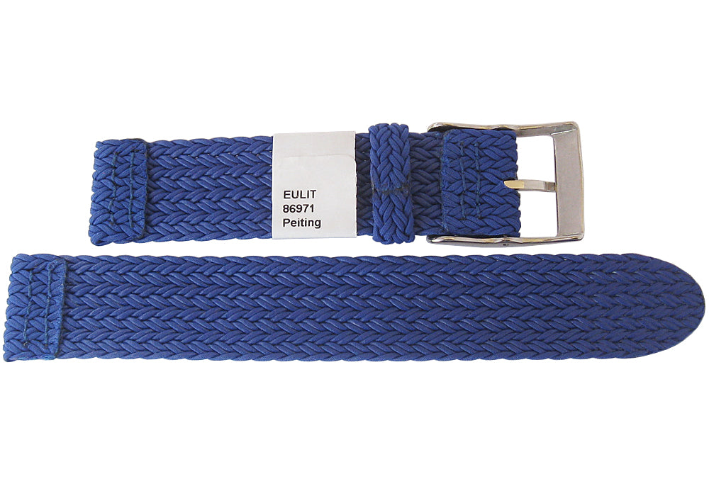 EULIT Perlon Palma Pacific Royal Blue Watch Strap - Holben's Fine Watch Bands