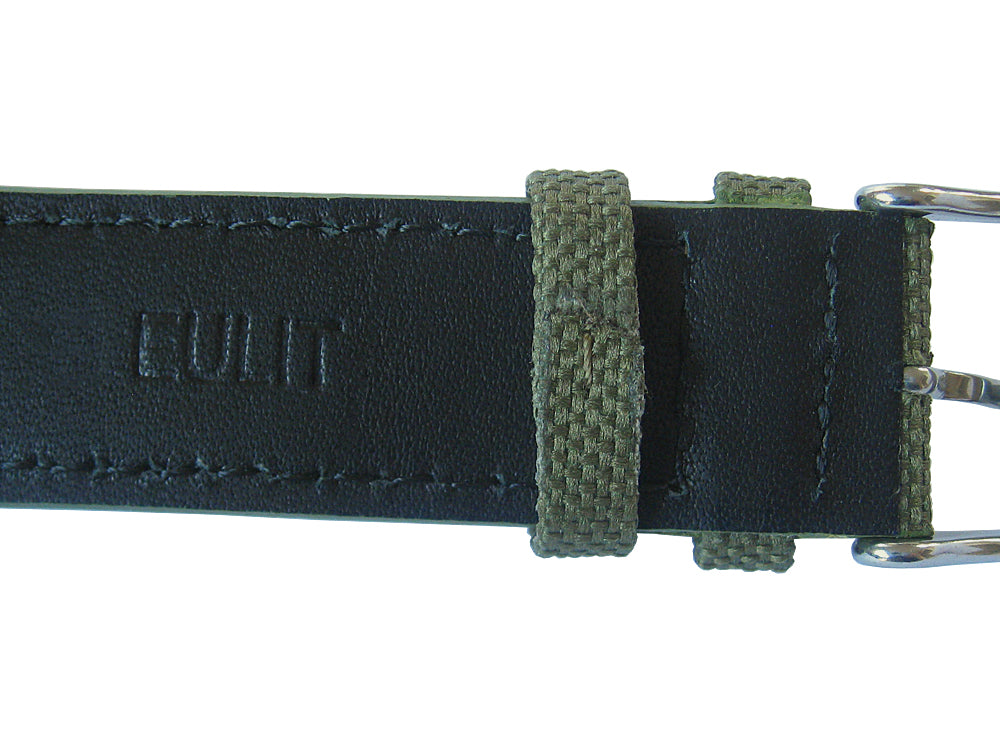 Eulit Canvas Green Watch Strap-Holben's Fine Watch Bands