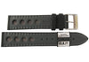 Eulit Racing Leather Watch Strap Black Grey-Stitch-Holben's Fine Watch Bands