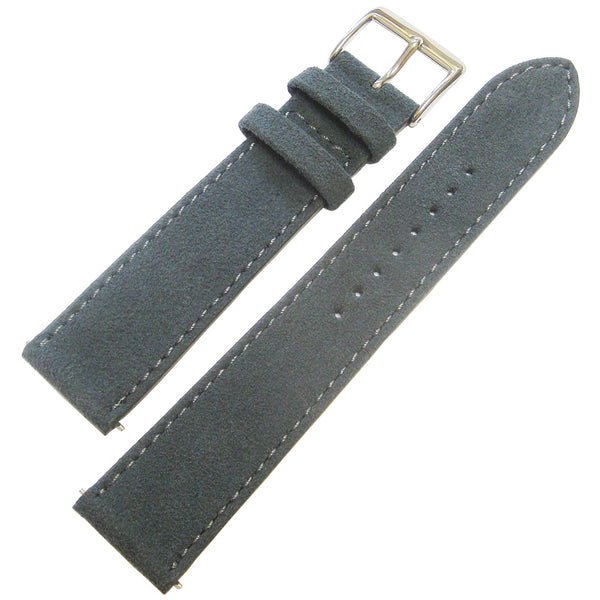 Fluco Alcantara Anthracite Grey Vegan Suede Watch Strap | Holben's