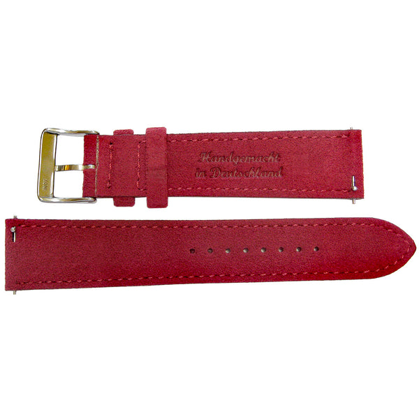 Fluco Alcantara Red Vegan Suede Watch Strap | Holben's