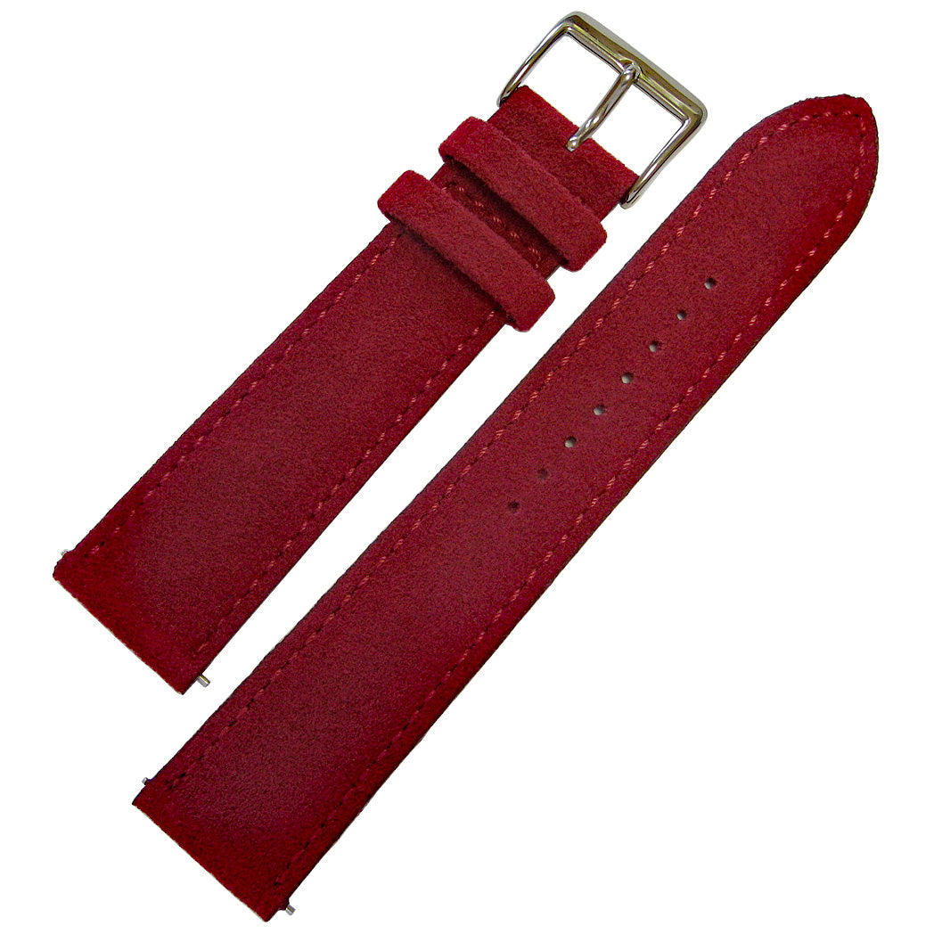 Fluco Alcantara Red Vegan Suede Watch Strap | Holben's