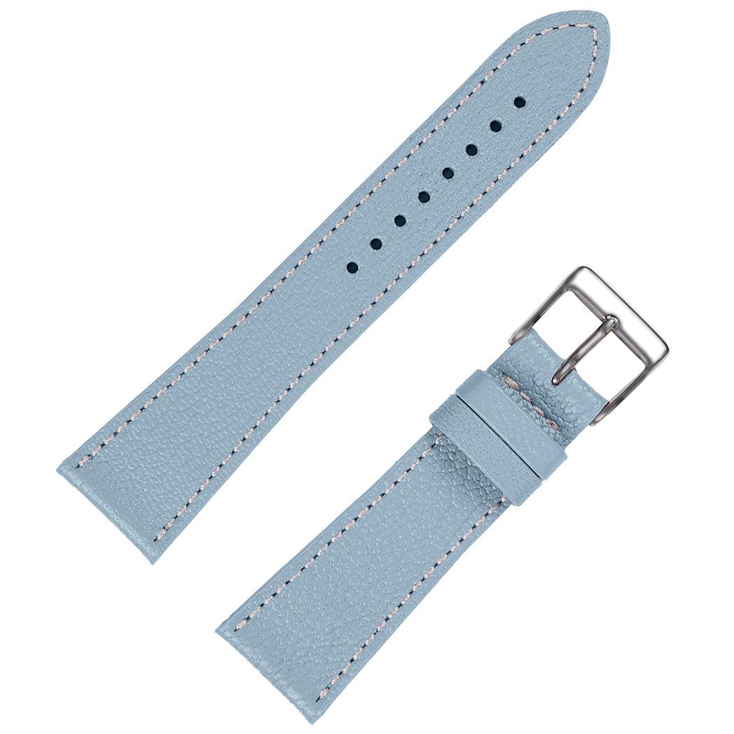 Fluco Biarritz  Light Blue Goatskin Leather Watch Strap | Holben's