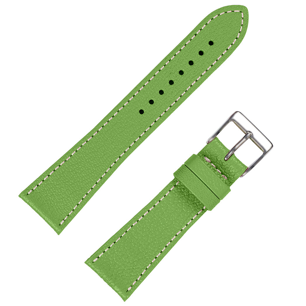 Fluco Biarritz  Summer Green Goatskin Leather Watch Strap| Holben's