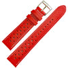 Fluco Biarritz Racing Red Goatskin Leather Watch Strap | Holben's