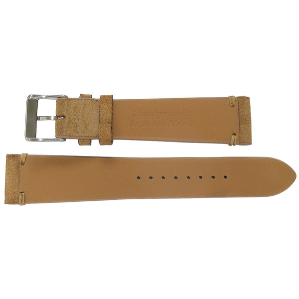 Fluco Cannes Cognac Suede Leather Watch Strap | Holben's