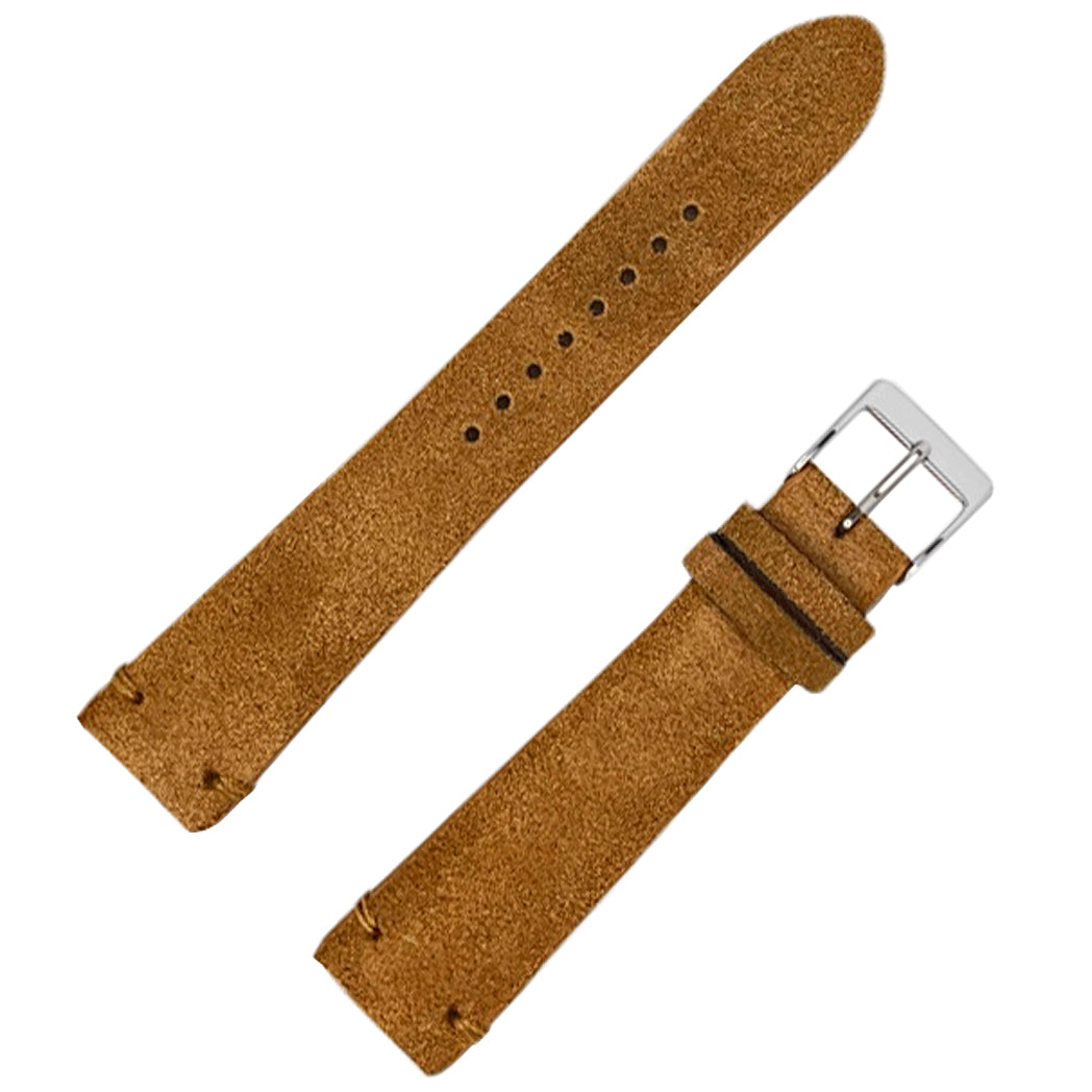 Fluco Cannes Cognac Suede Leather Watch Strap | Holben's