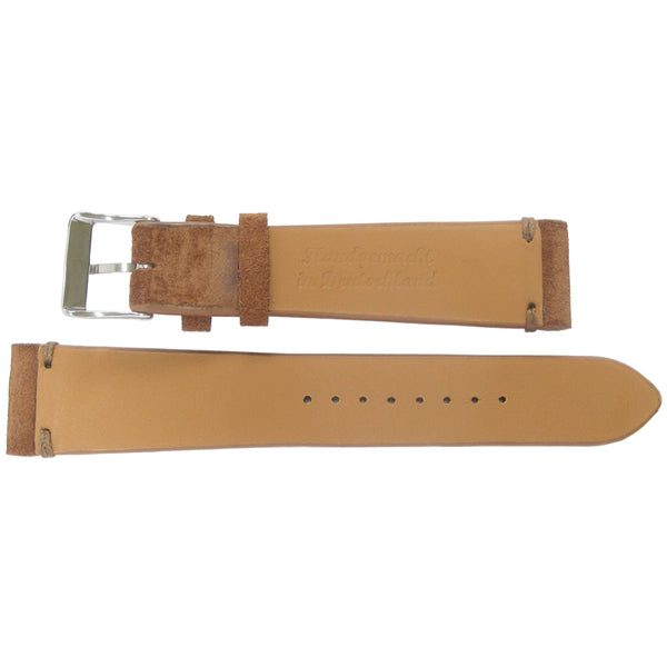 Fluco Cannes Hazelnut Rust Suede Leather Watch Strap | Holben's