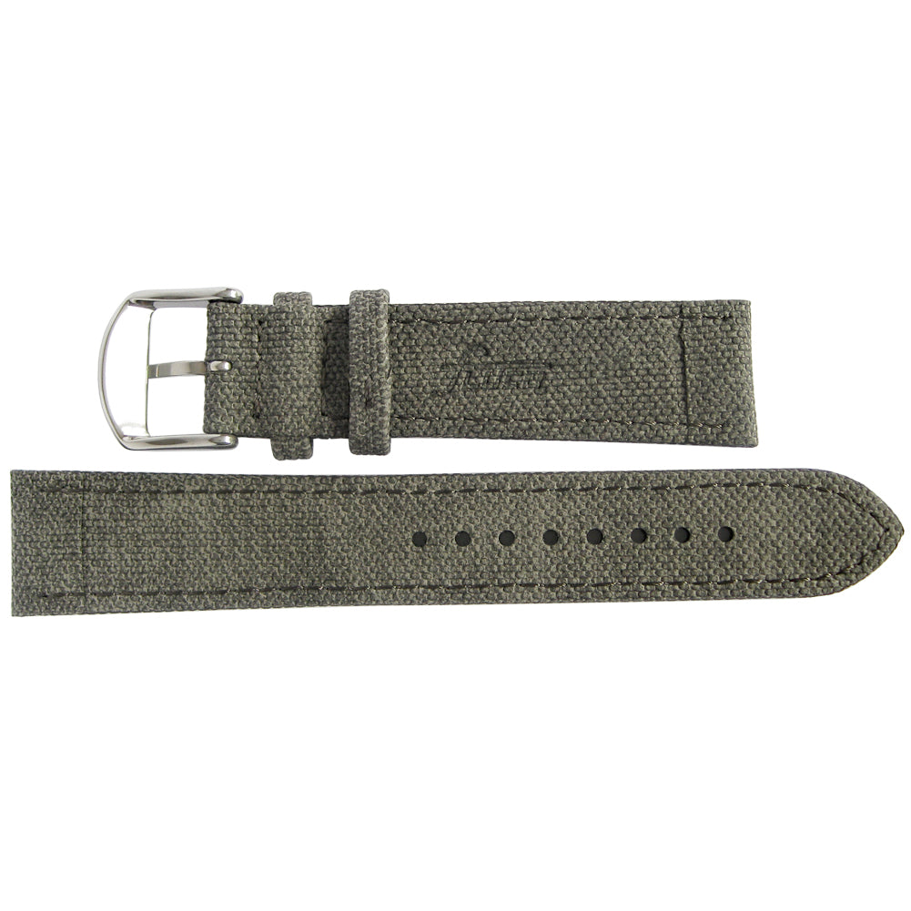 Fluco Canvas Grey Vegan Watch Strap | Holben's Fine Watch Bands