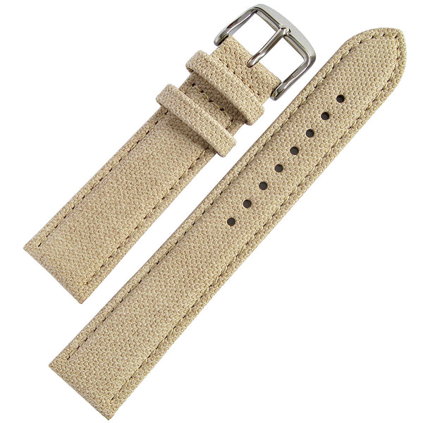 Fluco Canvas Sand Vegan Watch Strap | Holben's Fine Watch Bands