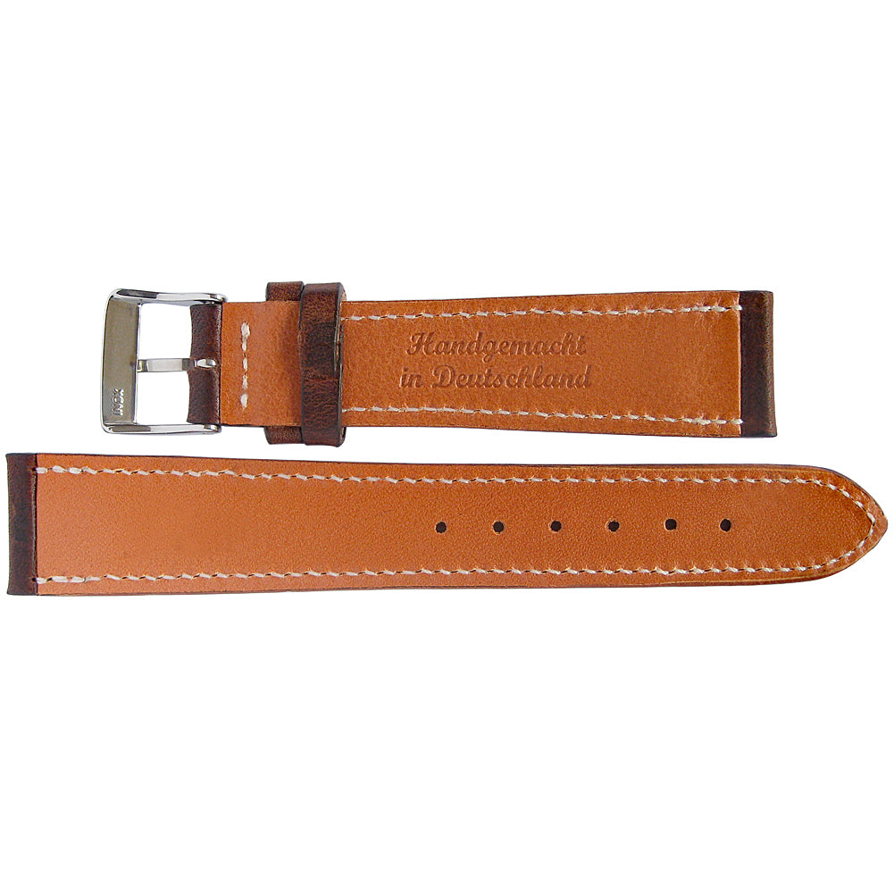 Fluco Dublin Brown Vegetable-Tanned Horween Leather Watch Strap | Holben's