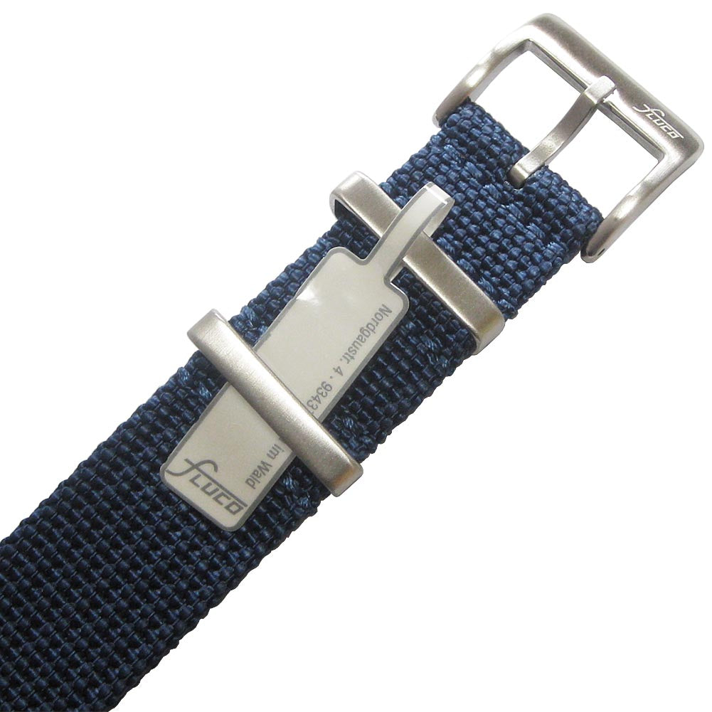Fluco Field NATO Blue Nylon Watch Strap | Holben's