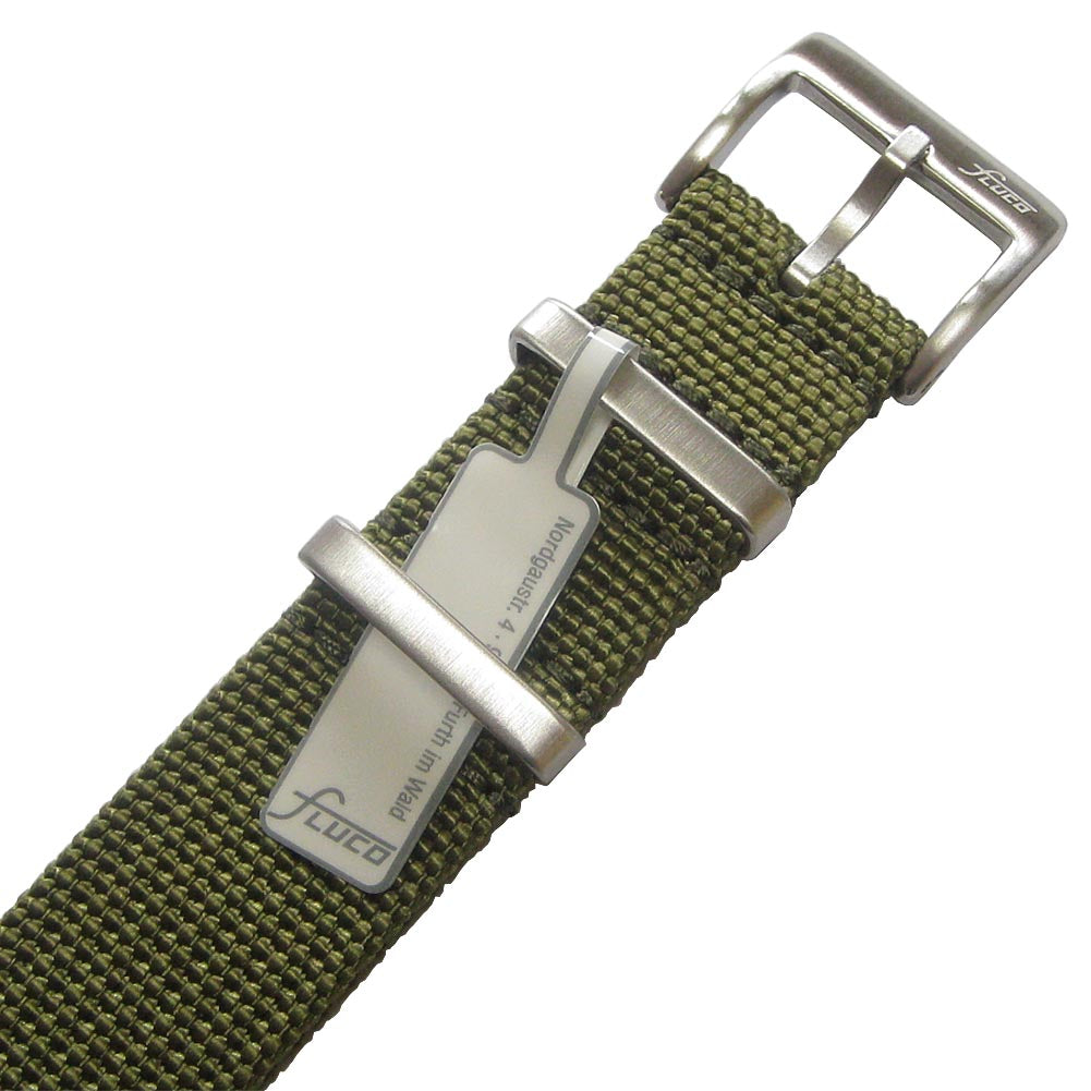 Fluco Field NATO Green Nylon Watch Strap | Holben's