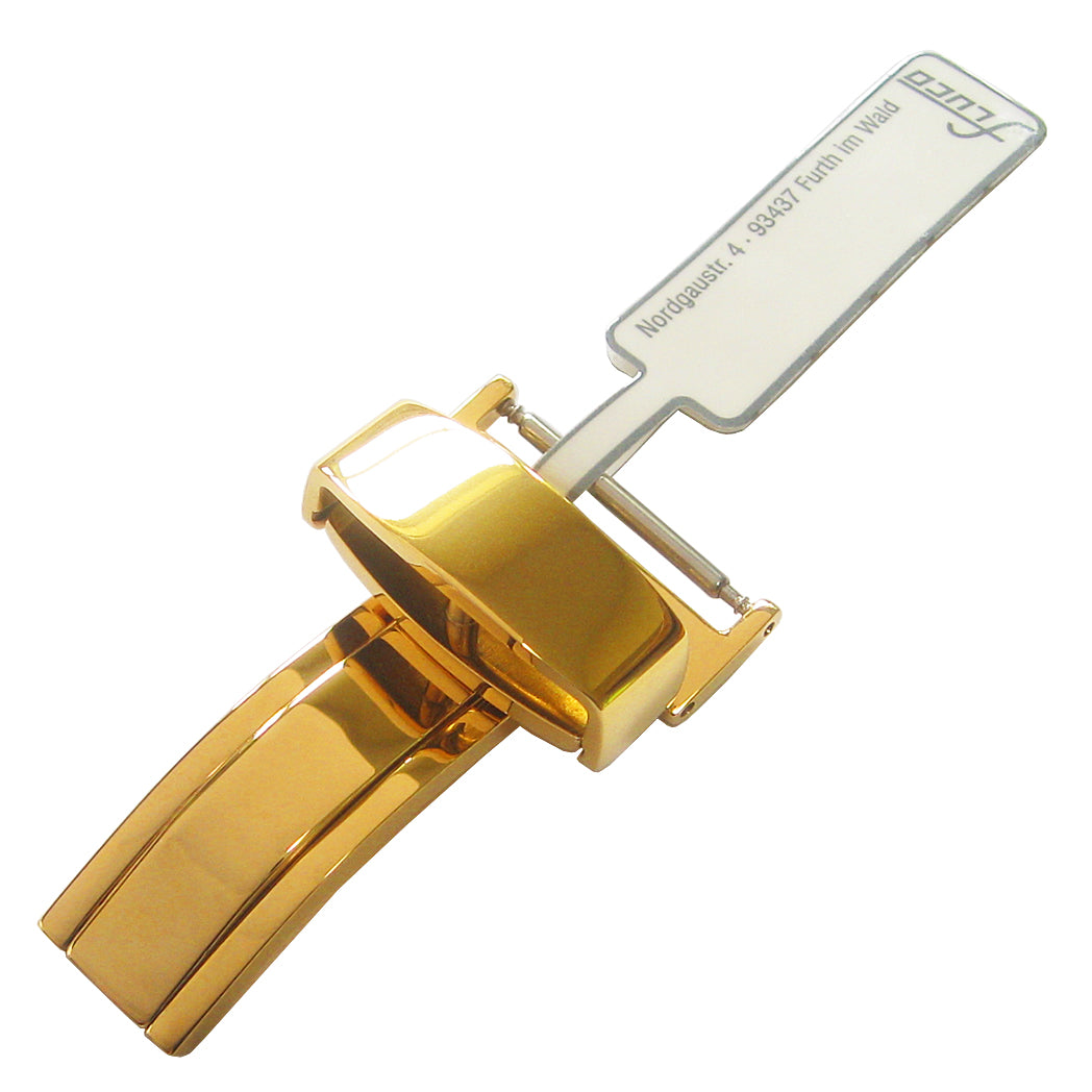 Fluco Flip Lock Deployant Clasp Gold | Holben's