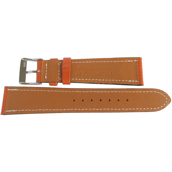 Fluco Biarritz Goatskin Leather Watch Strap Orange-Holben's Fine Watch Bands