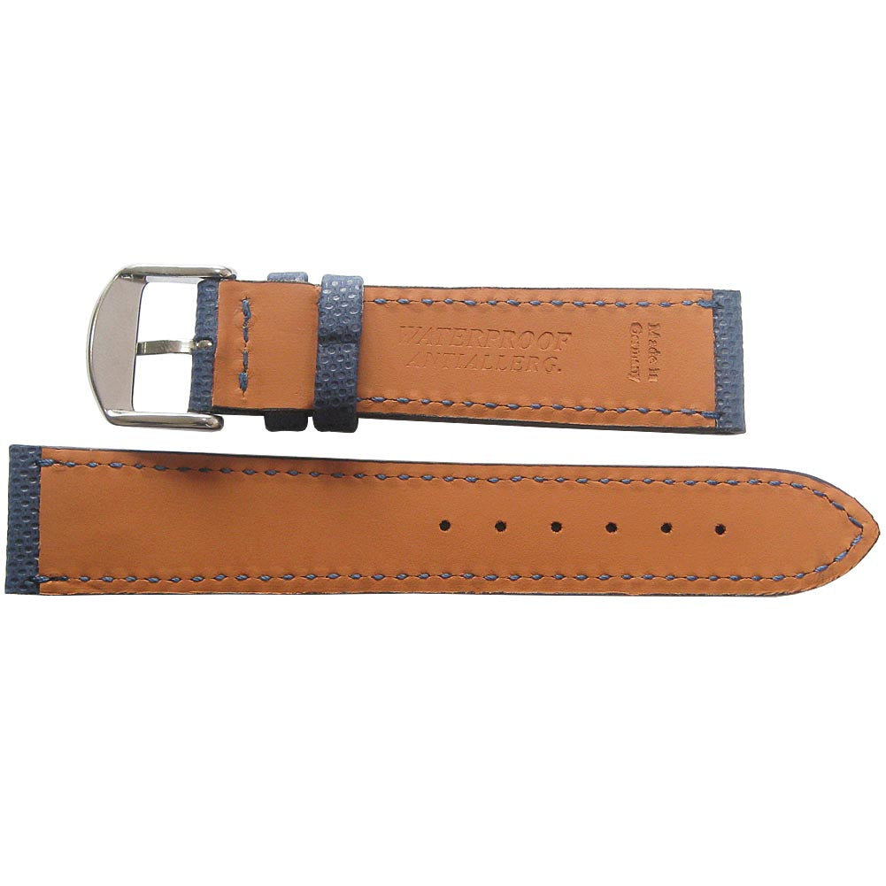 Fluco Nautilus Blue Leather Watch Strap | Holben's