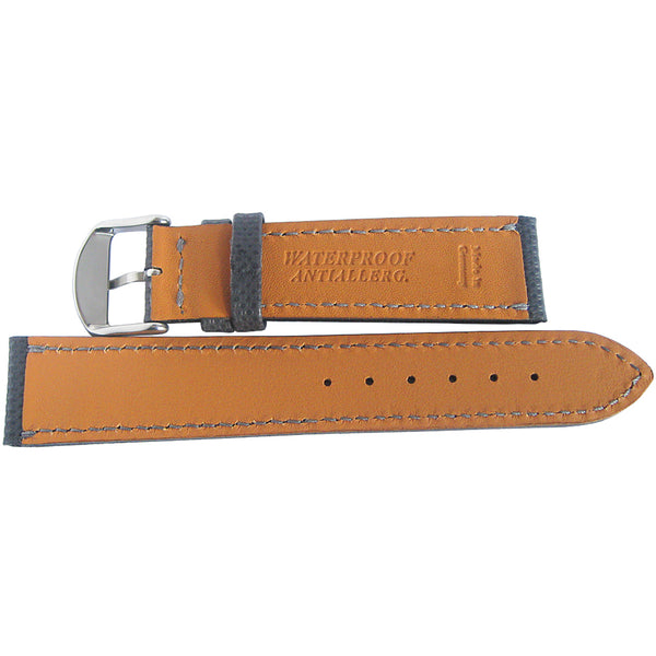 Fluco Nautilus Grey Leather Watch Strap - Holben's Fine Watch Bands