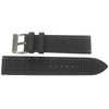Fluco Tropic Silicone Rubber Watch Strap Black Red-Stitch-Holben's Fine Watch Bands
