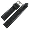 Fluco Silicone Rubber Black White Stitch Watch Strap | Holben's