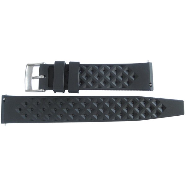 Fluco Tropical Blue FKM Rubber Watch Strap | Holben's