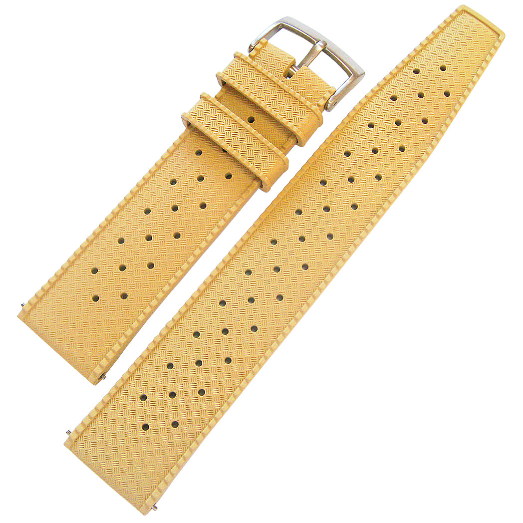 Fluco Tropical Mouse Tan FKM Rubber Watch Strap | Holben's