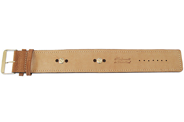 Fluco Vigo Riveted Cuff Tan Leather Watch Strap-Holben's Fine Watch Bands